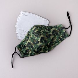 Masca Snoozies army  3 straturi, din bumbac cu 4 filtre de rezerva incluse