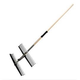 Grebla dubla 2 in 1 pentru adunat frunze, crengi, resturi